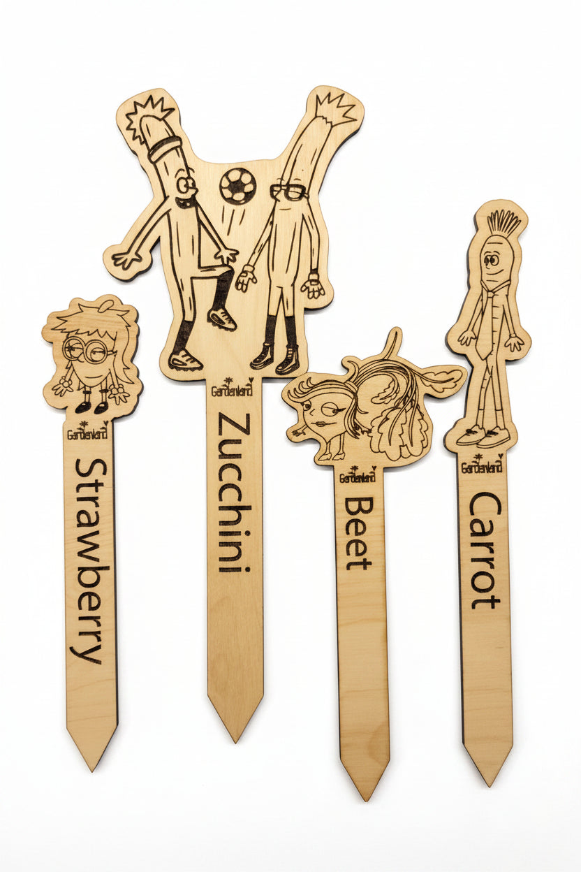 Gardenland Character Garden Marker Stakes 4 Pack